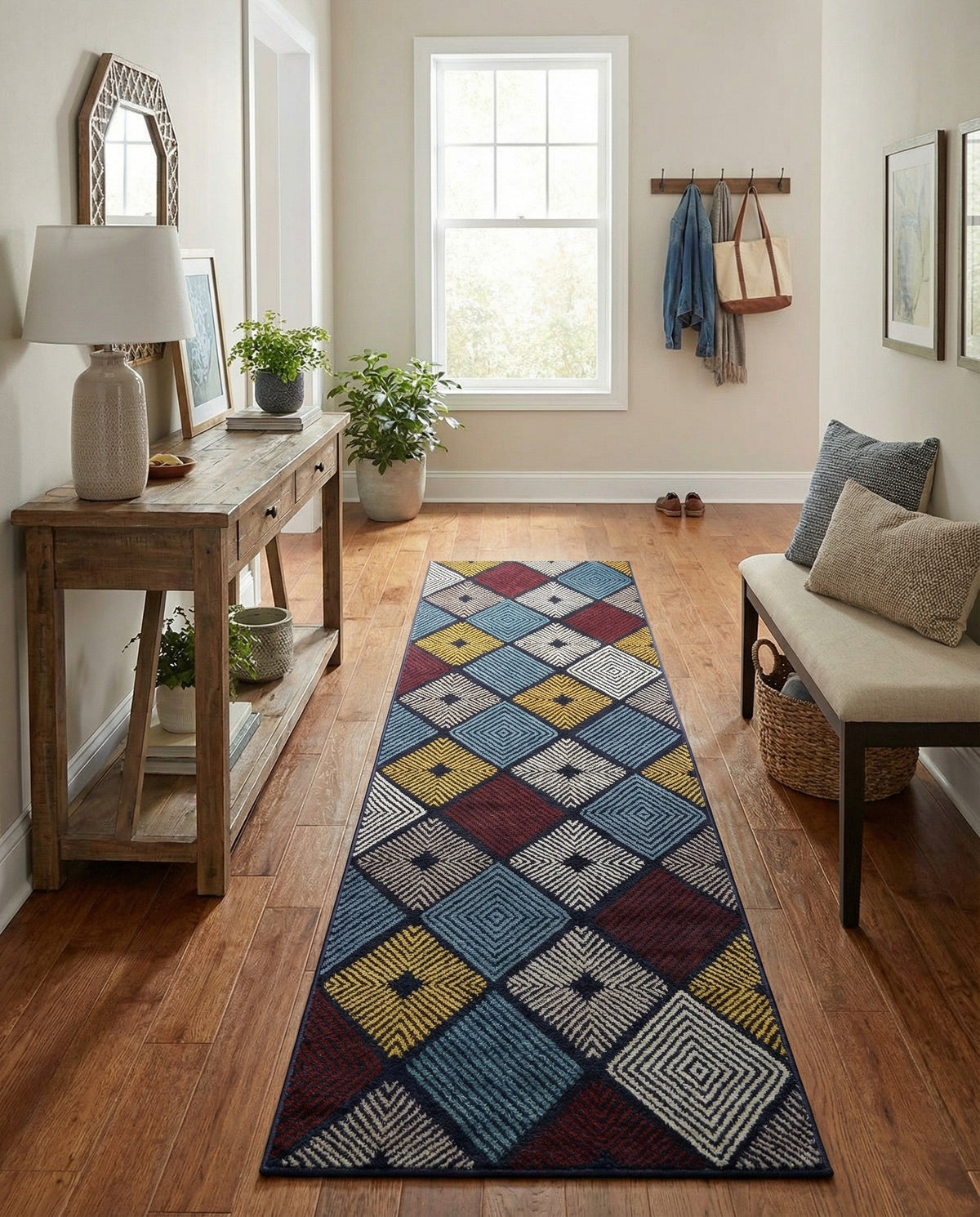 Coastal Haven Collection Area Rug -  Anchorage Runner Multi  lifestyle 100