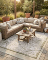 Tribal Terrace Treasures Collection Area Rug - Mayan Marina (Green) Rectangle Green  lifestyle 36