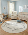 Wonder Tykes Collection Area Rug -  Patchwork Round Gray  lifestyle 9