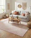 Seychelles Stripes Collection Area Rug - Mahe (Pink) Rectangle Pink  lifestyle 18