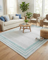 Bahama Breeze Outdoor Collection Area Rug -  Abaco Rectangle Gray Teal  lifestyle 36
