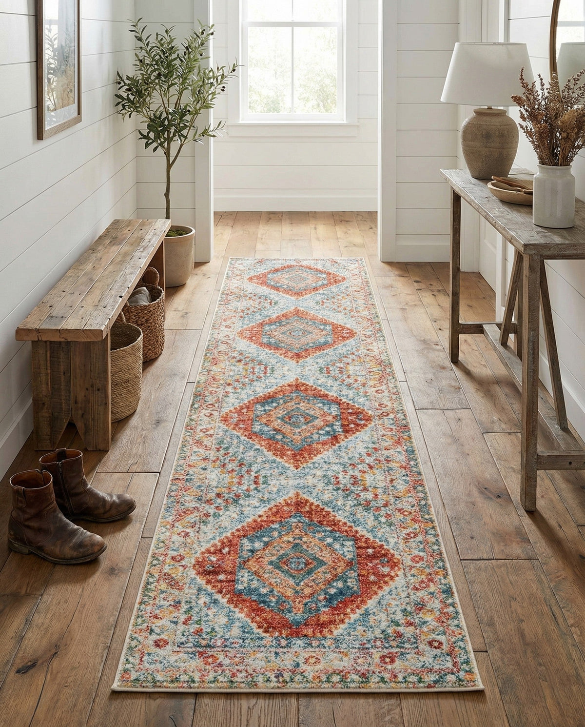 Arcadia Rugs Collection Area Rug -  Xanadu Runner Salmon  lifestyle 97