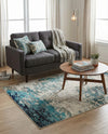 Colorburst Oasis Collection Area Rug -  Tropic Rectangle Blue  lifestyle 19