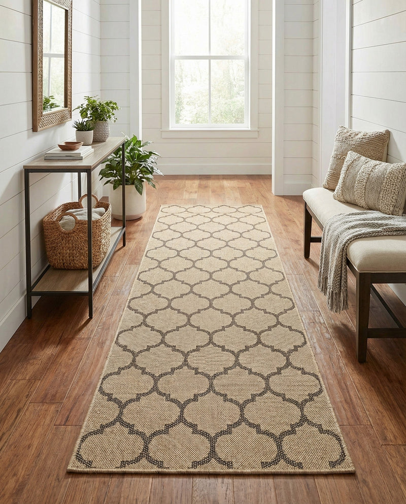 Sahara Sands Collection Area Rug -  Dahshur Runner Natural  lifestyle 67