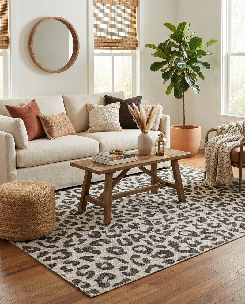 Savannah Escape Collection Area Rug -  Amazon (Light Gray) Rectangle Light Gray  lifestyle 15
