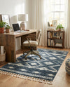 Sahara Chic Collection Area Rug -  Fez Rectangle Blue  lifestyle 37