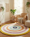 Shepherd's Glen Wool Collection Area Rug - Eldon Round Multi  lifestyle 19