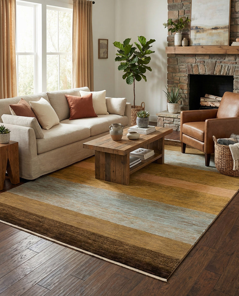 Zagros Oasis Collection Area Rug -  Mehran Rectangle Multi  lifestyle 8
