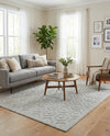 Garden Lattice Charm Collection Area Rug - Arbor (Grey) Rectangle Grey  lifestyle 14