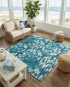 Seaside Haven Rugs Collection Area Rug -  Wavecrest Square Blue  lifestyle 67