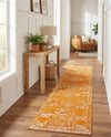 Dover Terrace Collection Area Rug -  Lagoon (Orange) Runner Orange  lifestyle 29