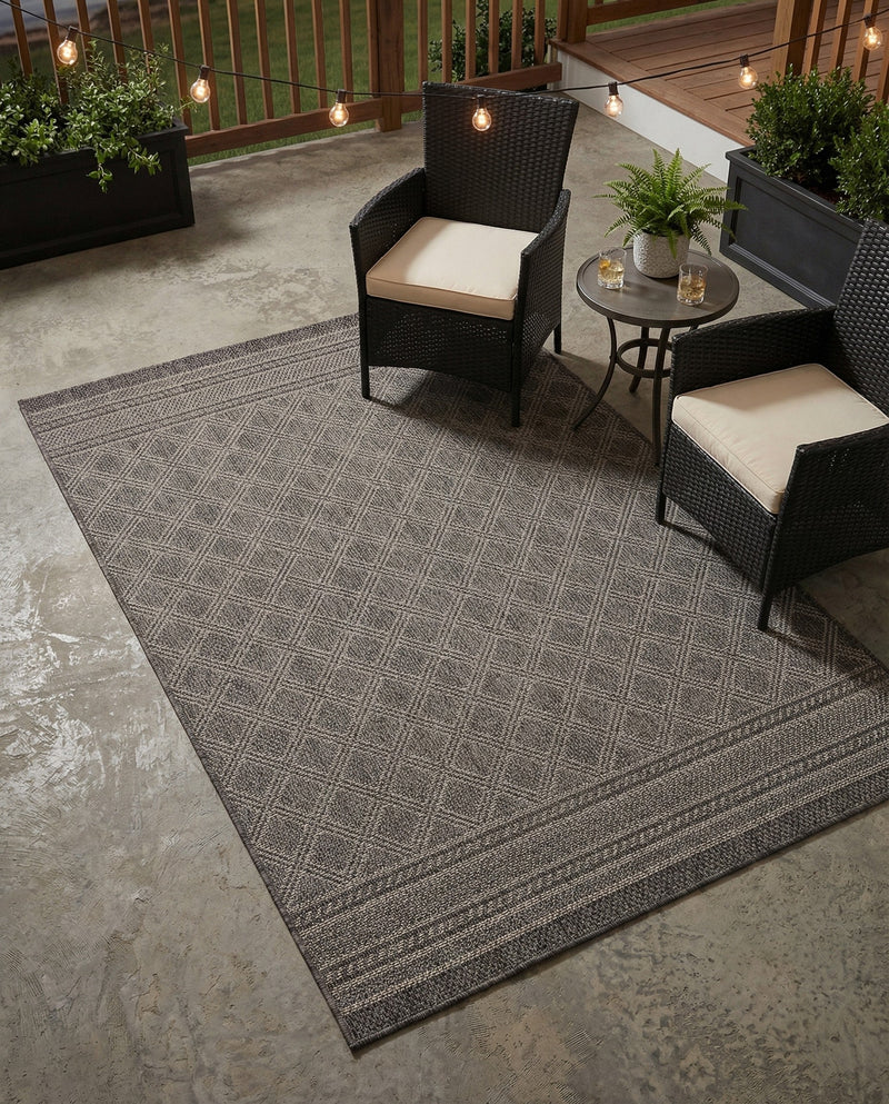 Savannah Pergola Collection Area Rug - Savannah Rectangle Chocolate Brown  lifestyle 46