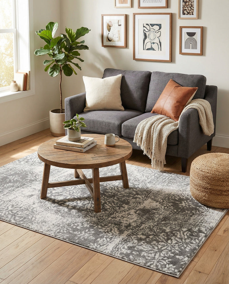 Riviera Elegance Collection Area Rug -  Monaco (Gray) Rectangle Gray  lifestyle 15