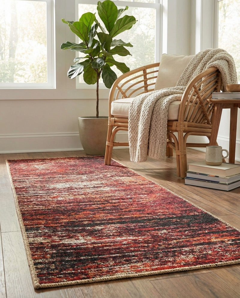 Sahara Essence Collection Area Rug - Oasis (Rust Red) Runner Rust Red  lifestyle 28