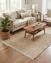 Woven Seaside Jute Collection Area Rug - Oia Rectangle White and Natural  lifestyle 38