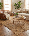Woven Seaside Jute Collection Area Rug - Whittaker Rectangle Natural  lifestyle 18