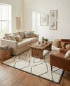 Monochrome Collection Area Rug -  Glacier Rectangle Ivory White  lifestyle 30