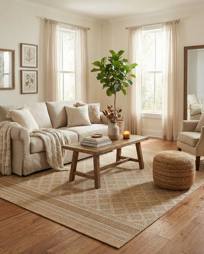 Savannah Pergola Collection Area Rug - Savannah Rectangle Natural  lifestyle 70