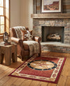 Frontier Trails Collection Area Rug - Redwood Rectangle Red  lifestyle 15