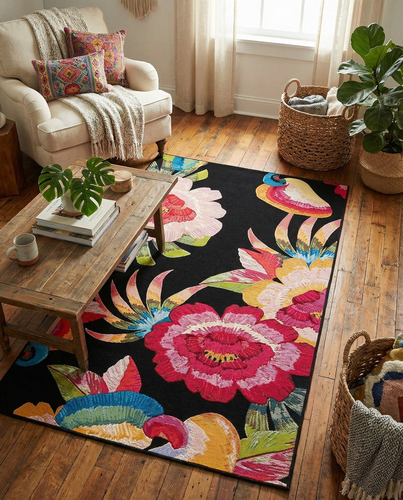 Seaside Blooms Collection Area Rug -  Versailles Rectangle Multi  lifestyle 19