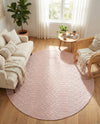 Garden Lattice Charm Collection Area Rug -  Pergola (Pink) Round Pink  lifestyle 31