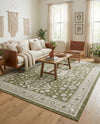 Tribal Terrace Treasures Collection Area Rug -  Incan Isle (Green) Rectangle Green  lifestyle 5