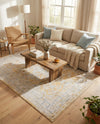 Heritage Elegance Collection Area Rug -  Miramar Rectangle Yellow  lifestyle 10