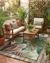 Seaside Blooms Collection Area Rug -  Fern Rectangle Multi  lifestyle 49