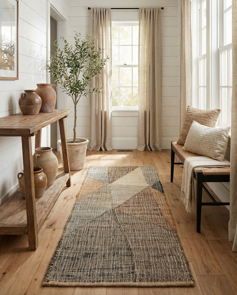 Desert Weave Jute Collection Area Rug -  Mojave Runner Multi  lifestyle 50
