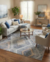 Aegean Elegance Collection Area Rug -  Rhodes Rectangle Gray Cream  lifestyle 14