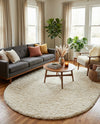 Majestic Manor Collection Area Rug - Versailles (Bone) Oval Bone  lifestyle 39