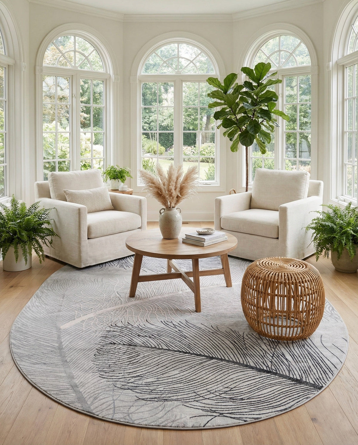 Bloomsbury Elegance Collection Area Rug -  Westminster Oval Gray  lifestyle 143