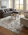 Luminara Sands Collection Area Rug - Elysium (Stone Gray) Rectangle Stone Gray  lifestyle 12