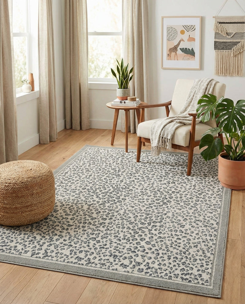 Savannah Sojourn Collection Area Rug - Serengeti Rectangle Gray  lifestyle 41