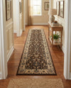 Isfahan Elegance Collection Area Rug - Naghsh-e Jahan (Brown) Runner Brown  lifestyle 62