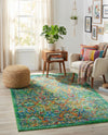 Caribbean Cove Collection Area Rug -  Dominica Rectangle Green  lifestyle 8