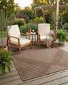 Urban Terrace Collection Area Rug -  Chelsea (Brown) Rectangle Brown  lifestyle 15