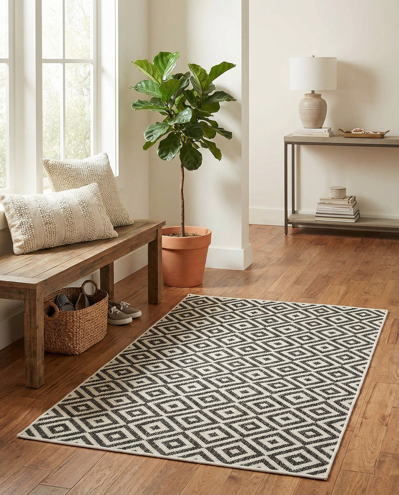 Urban Oasis Rugs Collection Area Rug -  Rooftop (Charcoal Gray) Rectangle Charcoal Gray  lifestyle 3