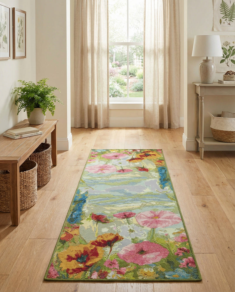 Seaside Blooms Collection Area Rug -  Amalfi Runner Multi  lifestyle 68