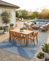 Urban Terrace Collection Area Rug -  Chelsea (Blue) Rectangle Blue  lifestyle 11