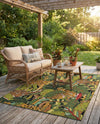 Seaside Blooms Collection Area Rug -  Sorrento Rectangle Green  lifestyle 17