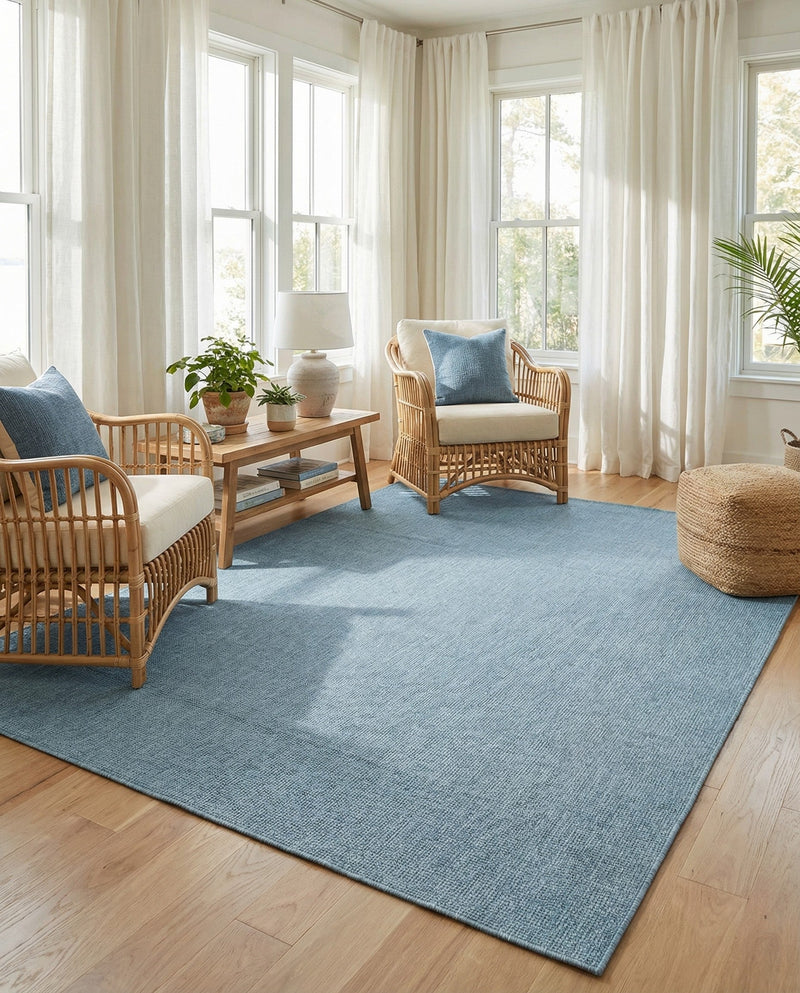 Seaside Serenity Collection Area Rug - Veranda (Aquamarine) Rectangle Aquamarine  lifestyle 18