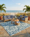 Seaside Haven Rugs Collection Area Rug -  Harbor Square Blue  lifestyle 33