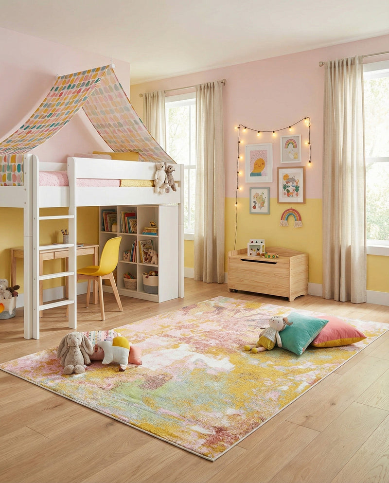 Wonder Tykes Collection Area Rug -  Flutter Rectangle Multi  lifestyle 10