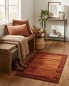 Autumn Meadow Collection Area Rug -  Nutmegwood Rectangle Terracotta  lifestyle 24