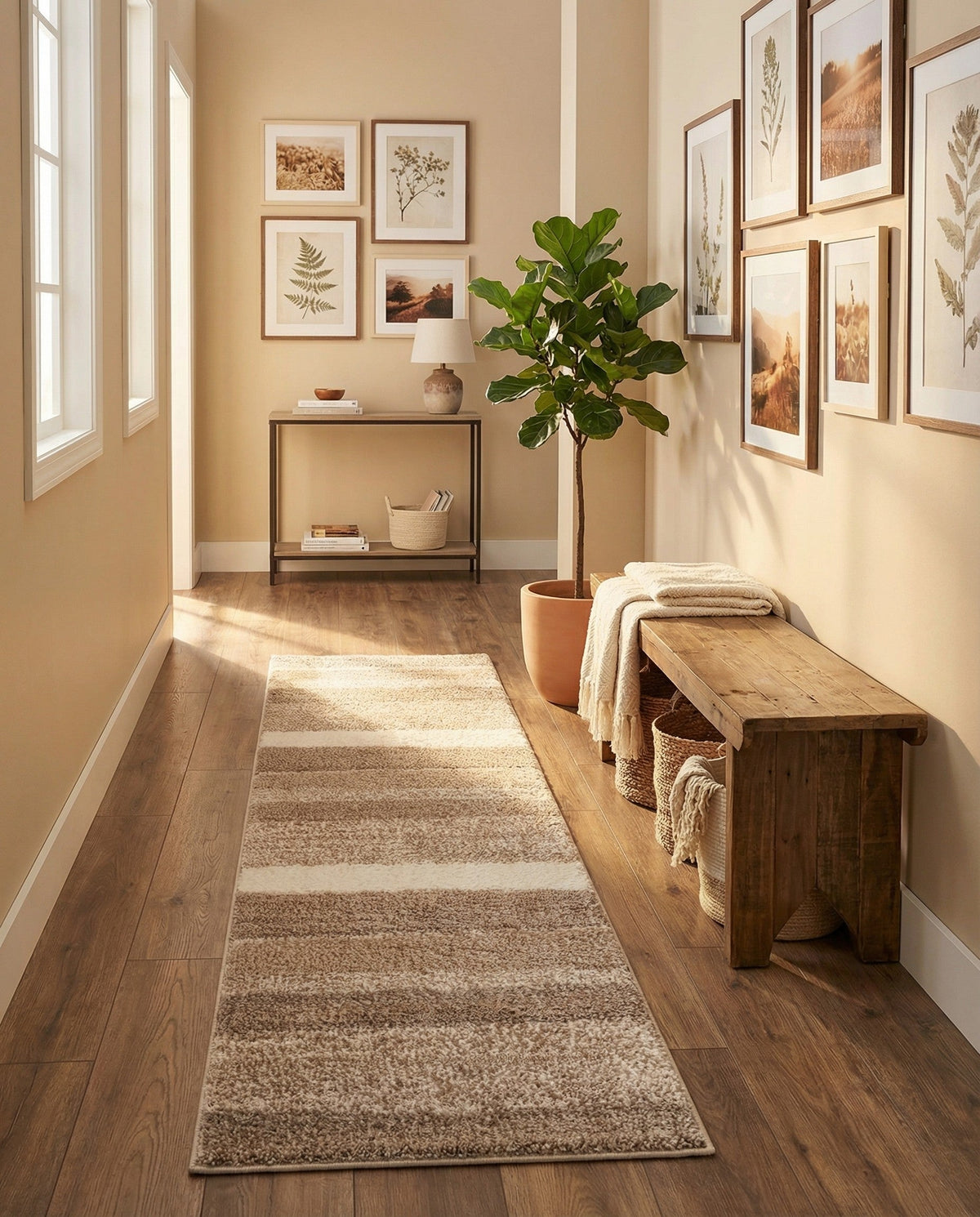 Sienna Collection Area Rug -  Amalfi Runner Cloud Gray  lifestyle 58