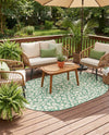 Savannah Escape Collection Area Rug -  Amazon (Green Blue) Oval Green Blue  lifestyle 72