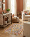 Seville Stripes Collection Area Rug - Cadiz (Yellow) Rectangle Yellow  lifestyle 18