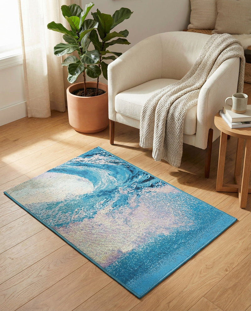 Urban Terrace Collection Area Rug - Veranda Rectangle Blue  lifestyle 4