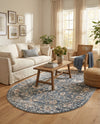 Cascade Range Collection Area Rug -  Shasta (Blue) Oval Blue  lifestyle 82